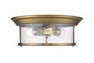 Sonna 3 Light Flush Mount in Heritage Brass Finish