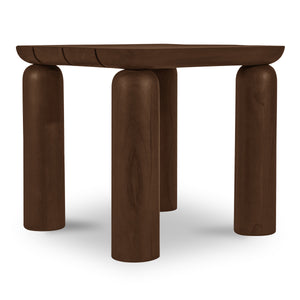 Barclay Outdoor Side Table in Teak Brown