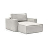NEWILLA LOUNGER CHAIR W/STANDARD ARM RESTS, 39"X61"