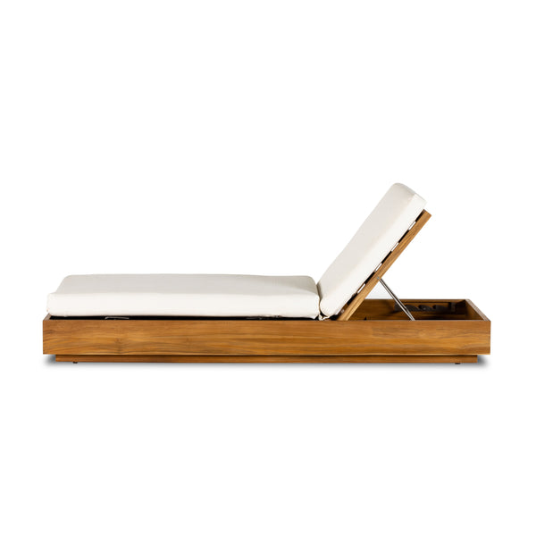 Kinta Outdoor Chaise Lounge In Natural Teak
