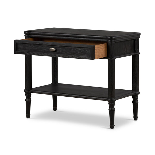 Toulouse Nightstand In Distressed Black
