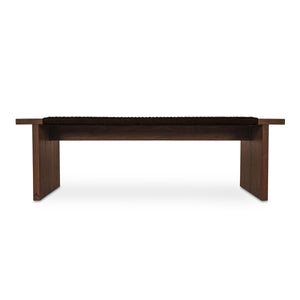Merritt Dark Brown Teak Outdoor Bench
