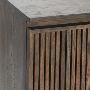 Roya Solid Wood 4Dr Cabinet - Toasted Brown