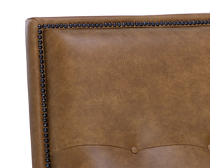 FLORENZI LOUNGE CHAIR - COGNAC LEATHER