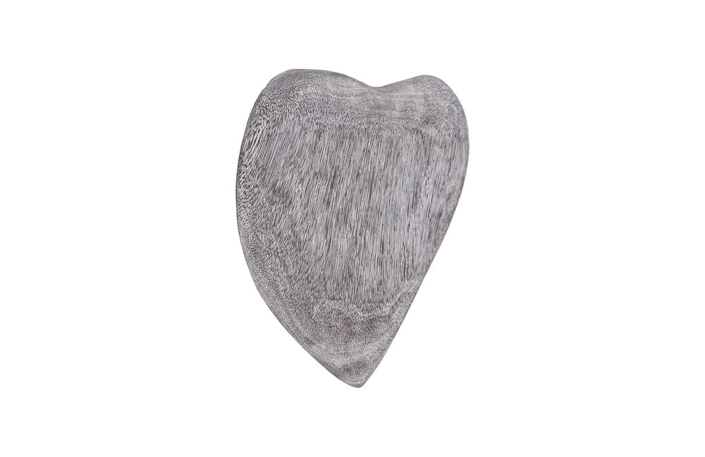 Heart Wall Tile, Chamcha Wood, Grey Stone