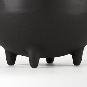 Cyrus Black Spherical Vase Decorative Object