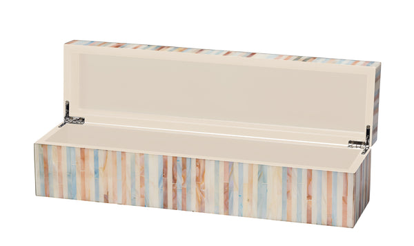 Roosevelt Blue Mother of Pearl Decorative Box, Large 