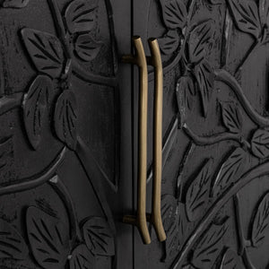 Albero Solid Wood 4Dr Buffet - Handcrafted Black Finish