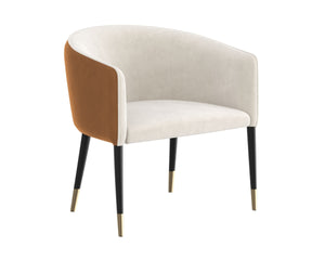 ASHER LOUNGE CHAIR - MEG TAUPE / MEG GOLD