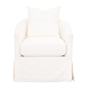 Faye Slipcover Swivel Club Chair