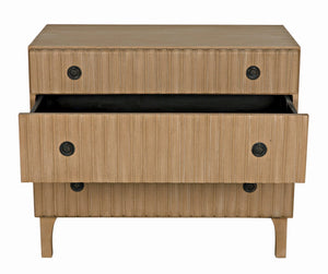 Daryl Mahogany Dresser with Brass Pulls in Weathered Finish
