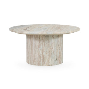 Amberly Marble Round Coffee Table - Rusty Gray
