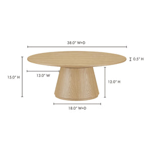 Moe's Otago Coffee Table Natural Oak Veneer