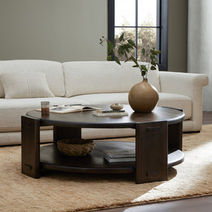 Two Tier Coffee Table in Matte Brown Neem