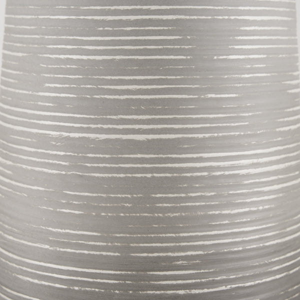 Toru Tall White w/ Grey Ombre Metal Vase
