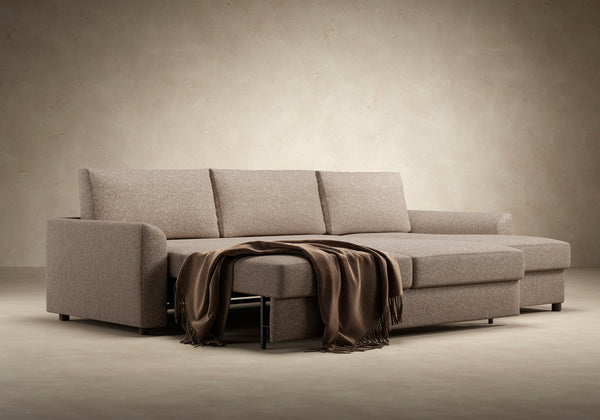 NEAH SOFA BED, CURVED W/LOUNGER, 71"X77"