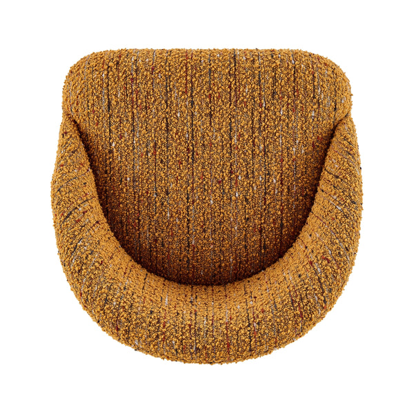 Jorrell KD Boucle Gaslift Swivel Bar Stool, Zenith Mustard