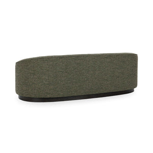 Beverly Upholstered Sofa in Antique Green with Curved Silhouette