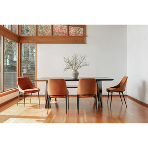 Moe's Sedona Dining Chair Amber Velvet - Set of 2