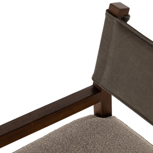 Ferris Dining Armchair In Nubuck Charcoal