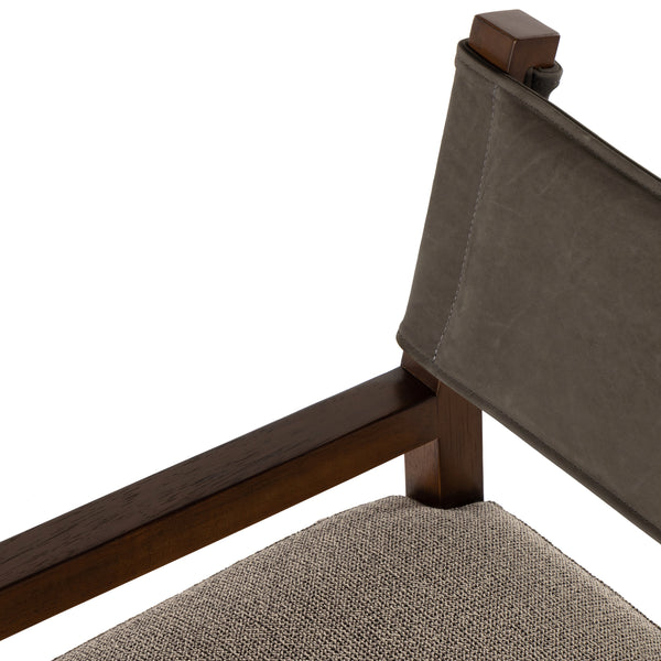 Ferris Dining Armchair In Nubuck Charcoal