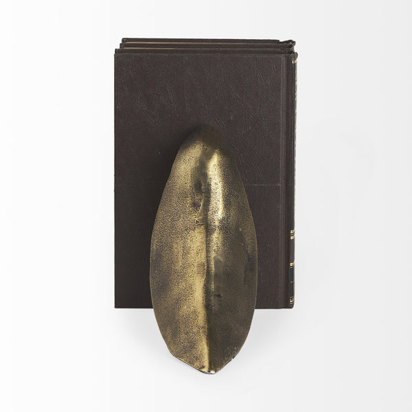 Dover (Set of 2) 15L x 4W Gold Aluminum Dove Bookends