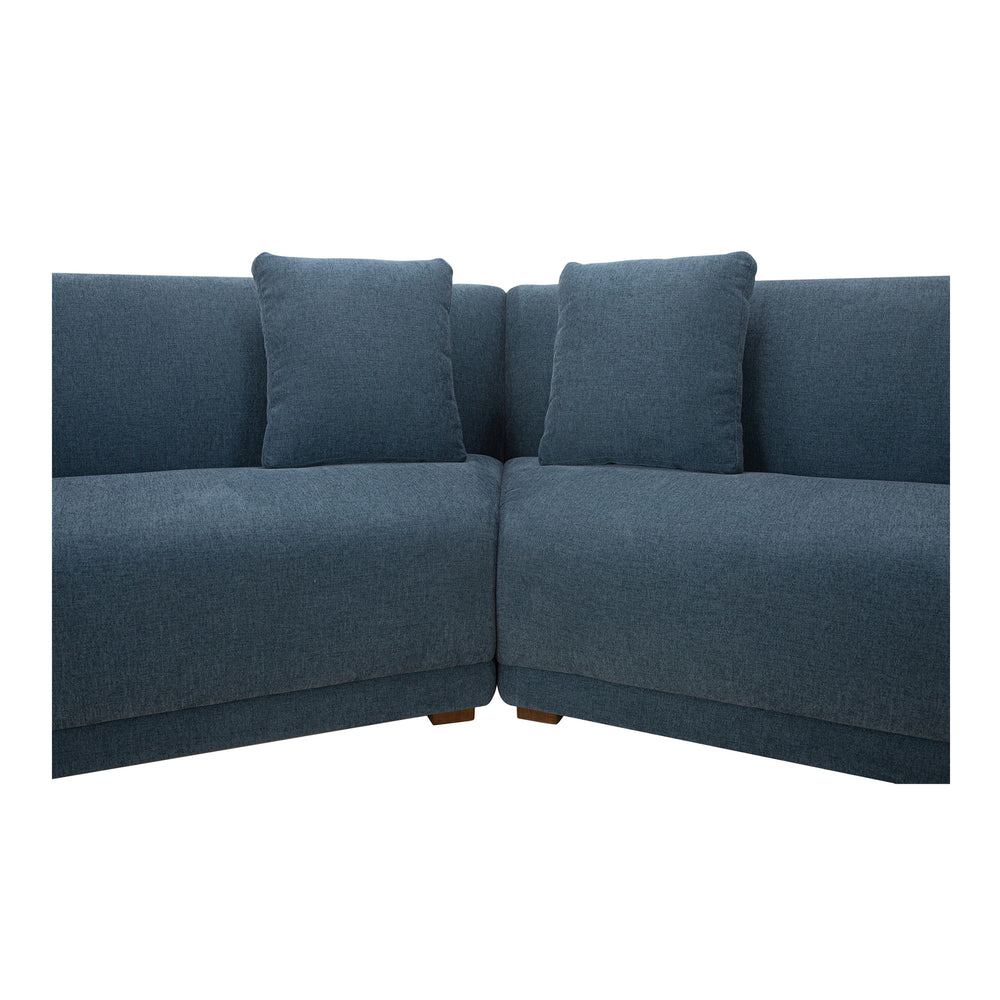Moe's Fraser 3 Piece Modular Sectional in Deep Blue