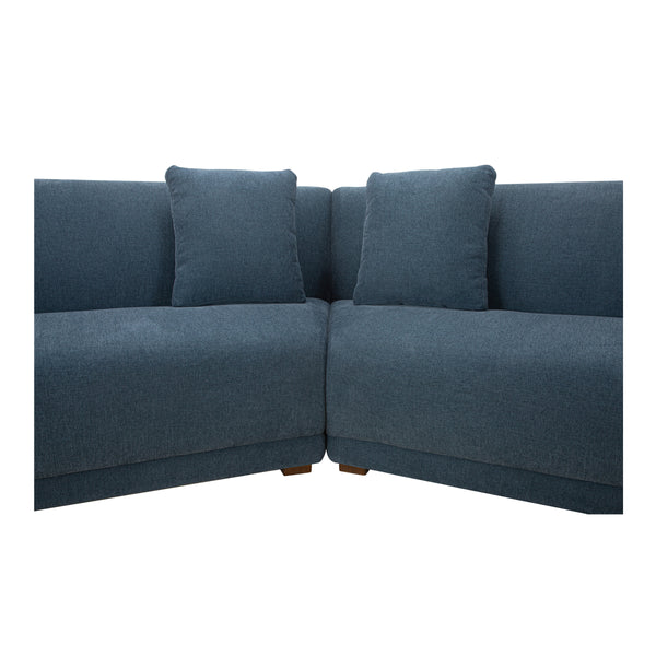 Moe's Fraser 3 Piece Modular Sectional in Deep Blue