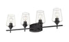 Joliet 4 Light Vanity in Matte Black Finish