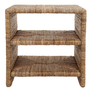 Kanza Abaca Nightstand/Side Table, Natural