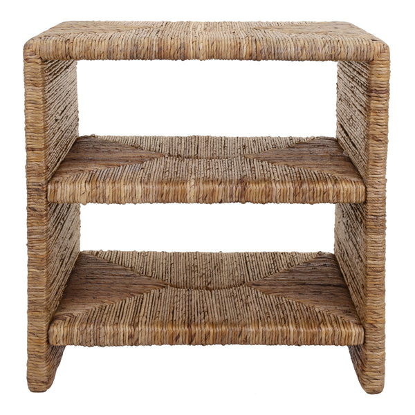 Kanza Abaca Nightstand/Side Table, Natural