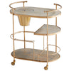Barcraft Bar Trolley  In Antique Brass