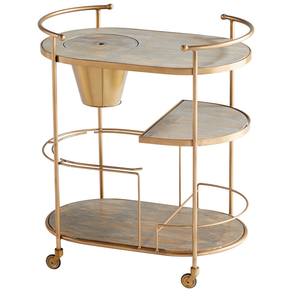 Barcraft Bar Trolley  In Antique Brass