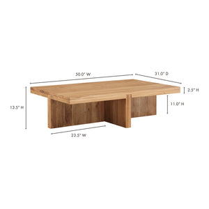 Moe's Folke Rectangular Coffee Table in Natural