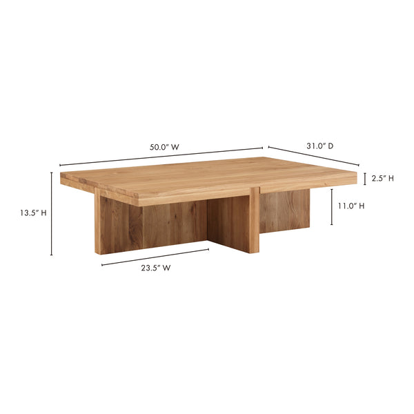 Moe's Folke Rectangular Coffee Table in Natural