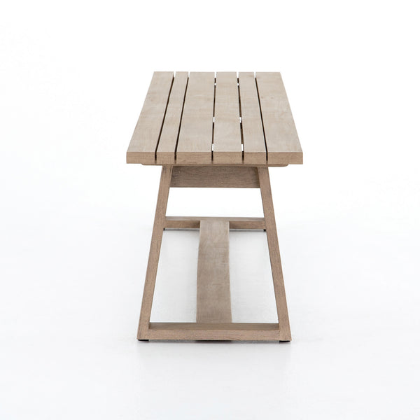 Atherton Outdoor Dining Bench in Brown