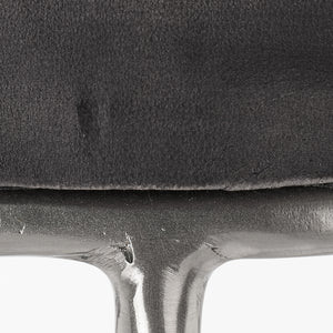  Henry Round Leather Bar Stool, Charcoal