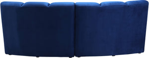 Lynda 2pc. Modular Sectional In Navy Velvet