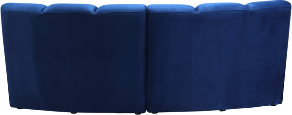 Lynda 2pc. Modular Sectional In Navy Velvet