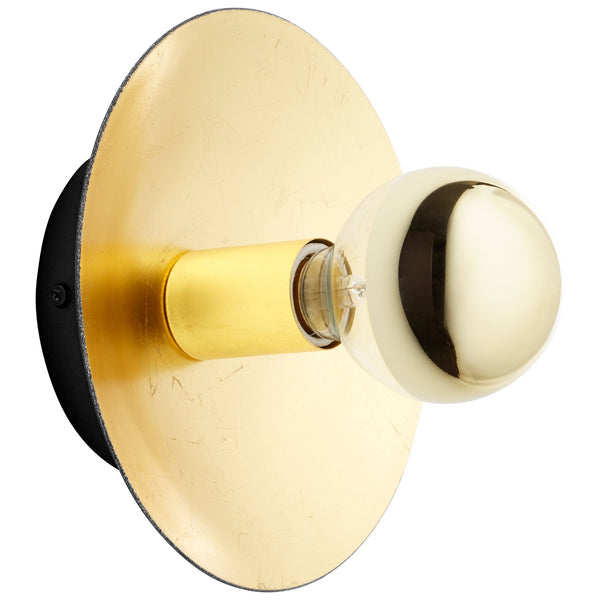 Artemis Wall Mount in Noir and Gold Leaf