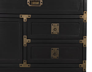 Charles Chest in Pale Mahogany with Brass Handles