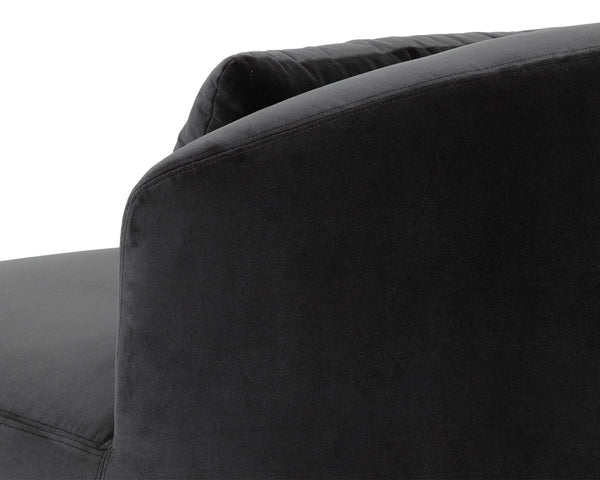 SORAYA SWIVEL ARMLESS CHAIR - SHADOW GREY