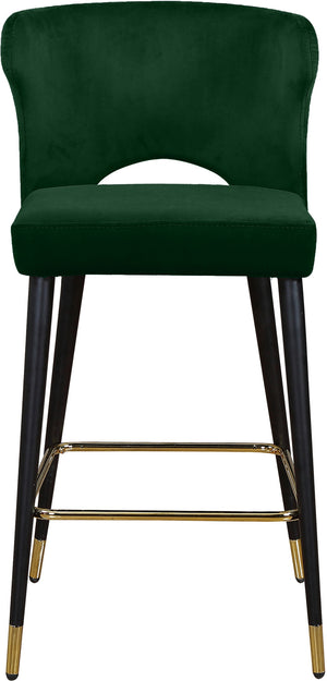 Allan Stool In Green Velvet