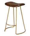 Theo Leather Counter Stool, Brown