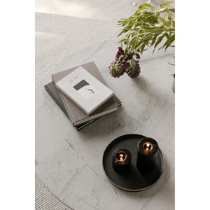 Moe's Jinxx Coffee Table White Marble & Acacia