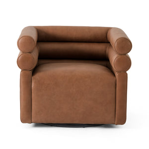 Evie Swivel Chair In Palermo Cognac