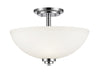 Ashton 3 Light Semi Flush Mount in Chrome  Finish