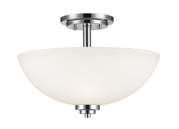 Ashton 3 Light Semi Flush Mount in Chrome  Finish