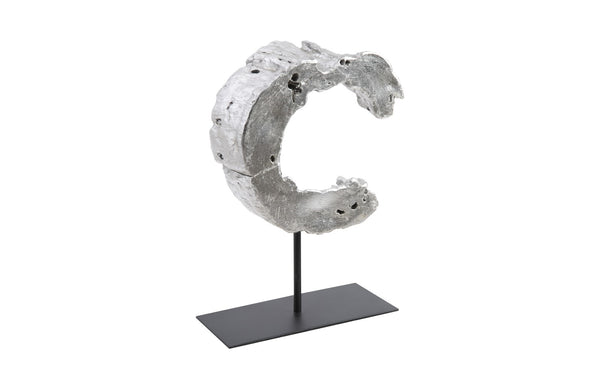 Cast Eroded Wood Circle on Stand