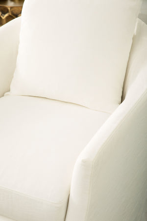 Faye Slipcover Swivel Club Chair